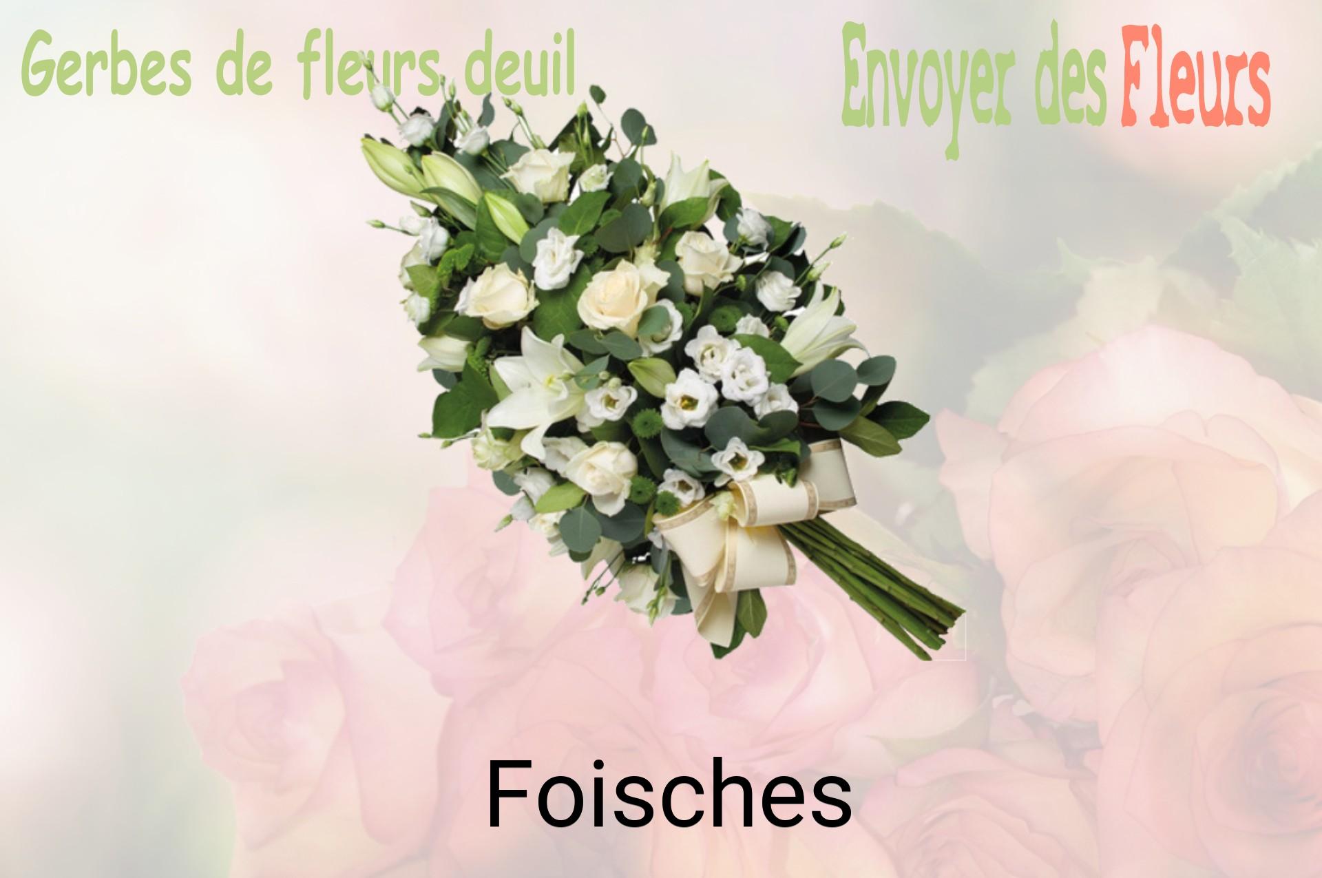 Gerbe de fleurs de deuil livrée à Foisches